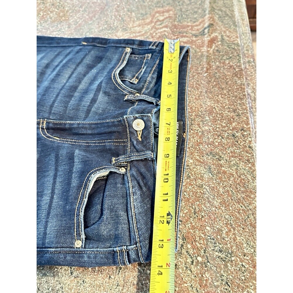 ASHLEY MASON PREMIUM Womens Blue Embroidered Flare Jeans Size 5/27 - Picture 4 of 13